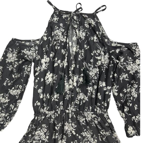 NWT American Eagle Outfitters Sun dress Womans Sz S Gary Floral Keyhole Tassel - Picture 9 of 11